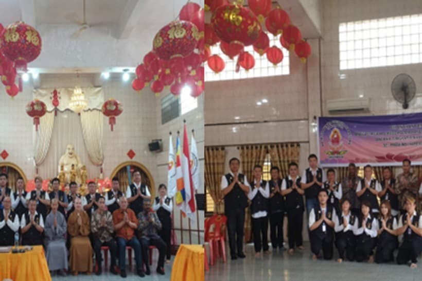 Pelantikan pengurus Majabumi Tanah Suci Kabupaten Deli Serdang di Vihara Bodhi Mandapa, Medan